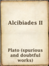 Cover image for Alcibiades ii