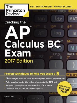 Cracking the AP Calculus BC Exam, 2017 Edition by Princeton Review ...