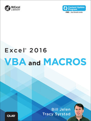 cover image of Excel 2016 VBA and Macros