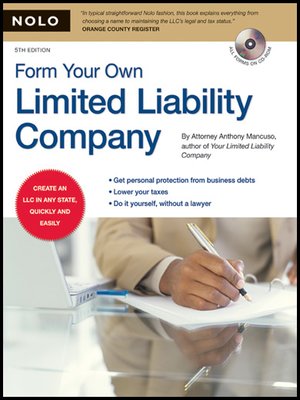 Form Your Own Limited Liability Company by Anthony Mancuso · OverDrive ...