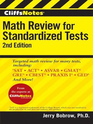 CliffsNotes Math Review for Standardized Tests by Jerry Bobrow ...