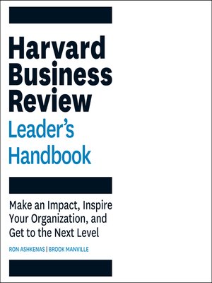 The Harvard Business Review Leader's Handbook by Ron Ashkenas ...
