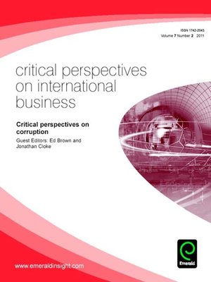 Resultado de imagem para critical perspectives on international business