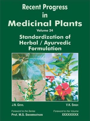 Recent Progress In Medicinal Plants (Standardization of Herbal ...