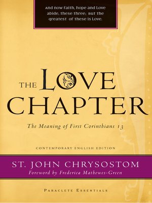 The Love Chapter by St. John Chrysostom · OverDrive: Free ebooks ...