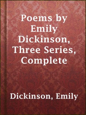 the complete poems of emily dickinson by emily dickinson