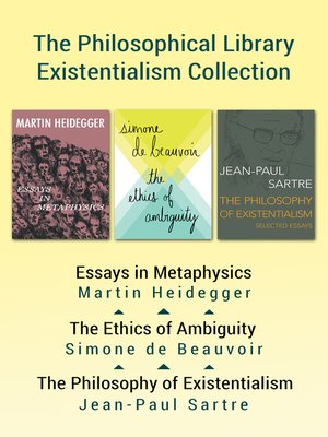 The Philosophical Library Existentialism Collection by Martin Heidegger ...