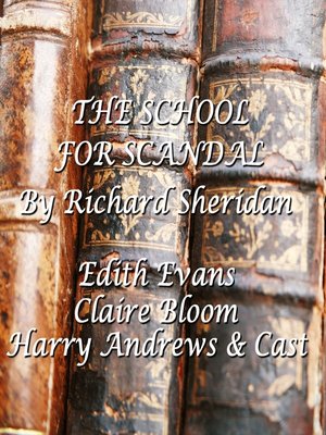 examples of comedy of manners in school for scandal