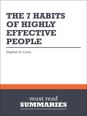 he 7 habits of highly effective people by stephen covey