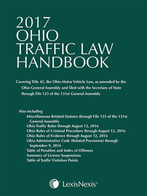 Ohio Traffic Law Handbook by Publisher's Editorial Staff · OverDrive ...