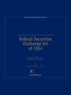 Federal Securities Exchange Act of 1934 by A A Sommer · OverDrive