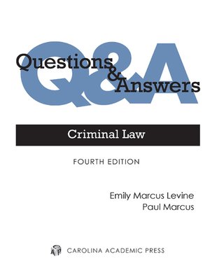 Cover of Questions & Answers: Criminal Law