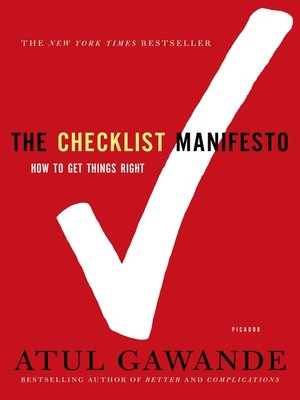 checklist manifesto ebook checklist manifesto ebook