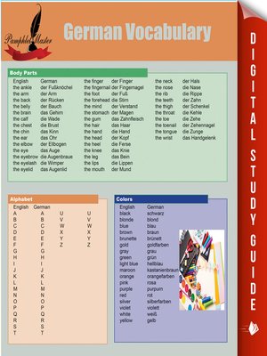 German Vocabulary by Pamphlet Master · OverDrive: ebooks, audiobooks ...