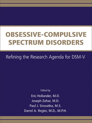 Obsessive-Compulsive Spectrum Disorders by Eric Hollander · OverDrive ...