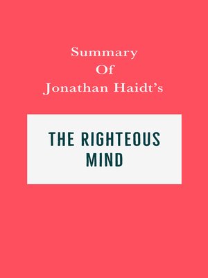 the righteous mind the righteous mind