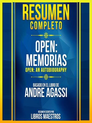 Libro Open Memorias - Andre Agassi